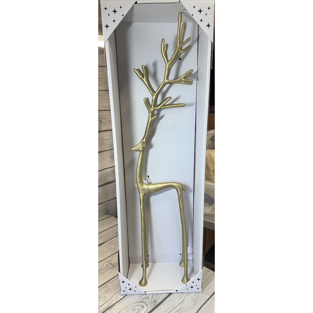 Aldi 28” Sculpted Gold Reindeer Christmas